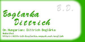 boglarka dittrich business card