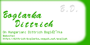 boglarka dittrich business card